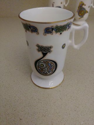 Royal Tara - Book Of Kells Irish Coffee Mugs Set Of 4 Bone China