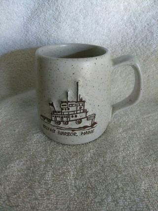 Onion River Pottery Coffee Mug Cup Made In England Belfast Harbor,  Maine 4