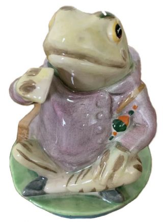 1989 Royal Albert England Beatrix Potter Frog Jeremy Fisher Figurine