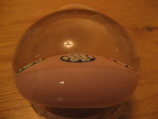FINE SELKIRK PINK WITH YSART STONE CANES BY P HOLMES EMBLEMS PAPERWEIGHT 3