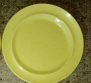 Vintage Metlox Colorstax Hand Crafted 1 Dinner Plates 10 1/2 " Yellow Hand Made