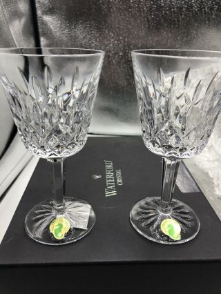 Waterford Lismore SET/2 Claret Wine Glasses 60th Anniversary 154038 2