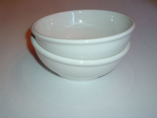 2 Vintage Syracuse China Restaurant Ware White Soup Chili Cereal Bowls