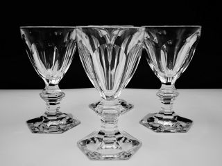 4 Baccarat Crystal " Harcourt 1841 " Port Wine Glasses Hand - Crafted In France