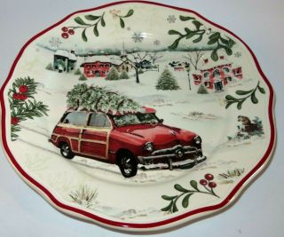 Better Homes & Gardens Christmas Heritage Car Salad Plate -