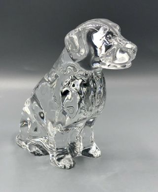 Waterford Crystal Dog Figurine Labrador Retriever,  Lab,  Paperweight Large