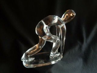 V.  Nason & C - Murano Clear Art Sculpture - Running Man