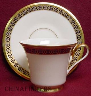 Lenox China Tudor Pattern Cup & Saucer Set - 3 "