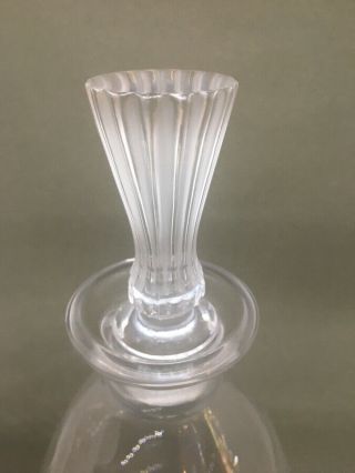 Lalique France Crystal Barsac Frosted Clear Glass Decanter and Stopper 2