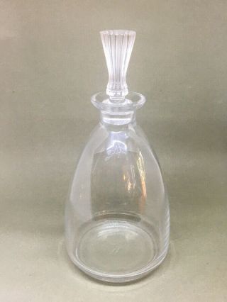 Lalique France Crystal Barsac Frosted Clear Glass Decanter and Stopper 3