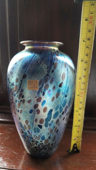 Large Isle Of Wight Glass Vase Summer Fruits
