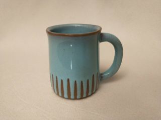 Hand Made - Glazed Pottery Blue Brown Coffee/tea Mugs