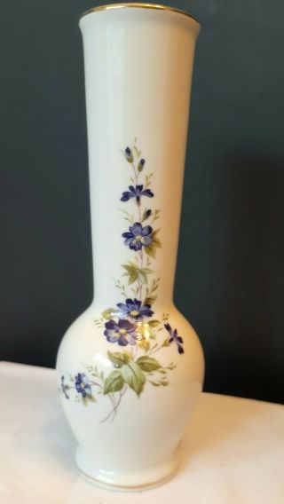 Vintage Lefton Bud Vase Violets Hand Painted 03161,  Gold Edged Japan