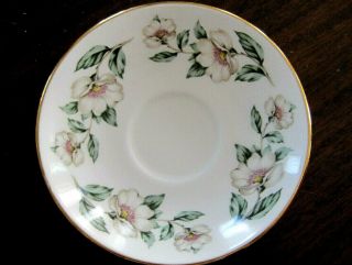 Crown Staffordshire Fine Bone China Dogwood Flowers Saucer England Replacement