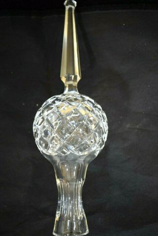 Vintage Waterford Clear Cut Crystal Christmas Tree Topper 10 1/2 " Tall (v920k)