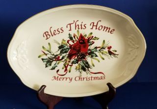 Vintage Lenox Catherine Mcclung Winter Greetings Serving Plater Christmas