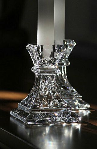 Waterford Crystal Lismore 4 " Candlestick,  Pair