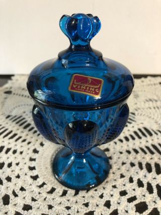 Viking Glass Blunique 6 - Petal Jar - - 5 3/4 Inches Tall With Sticker