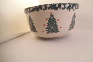 Lovely Folk Craft Holiday Pines by Tienshan Cereal Bowl Christmas Tree 3