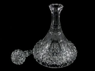 Vintage Large Fancy Crystal Decanter Bottle With Stopper –
