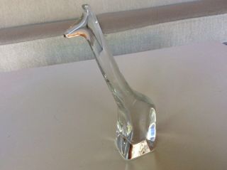 Signed Large BACCARAT France Crystal Art Glass GIRAFFE Figurine PAPERWEIGHT 3
