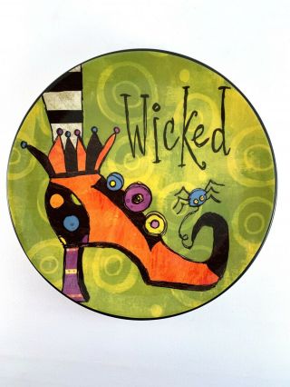 Certified International - Lori Siebert - Halloween Plate " Wicked " - Whimsical