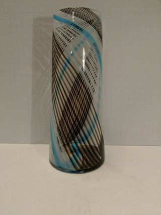 Dino Martens & Aureliano Toso - Murano Art Glass Vase - Mezza Filigrana Tessuto
