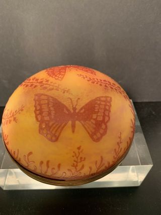 Patrick Crespin Signed Pâte De Verre Butterfly Box Limoges Daum Gallé Era NR 2