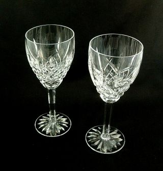 Araglin By Waterford Crystal Wine Glasses 7 1/8 " Tall Set Of 2