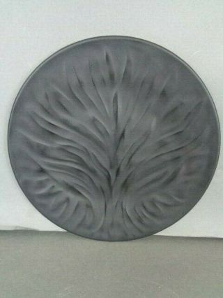 Lalique Vintage Black Art Glass " Tree Of Life " 7 3/4 " Plate