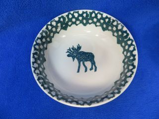 FOLK CRAFT Moose Country by Tienshan 6 1/4 Inch Cereal Bowls Set of 4 2