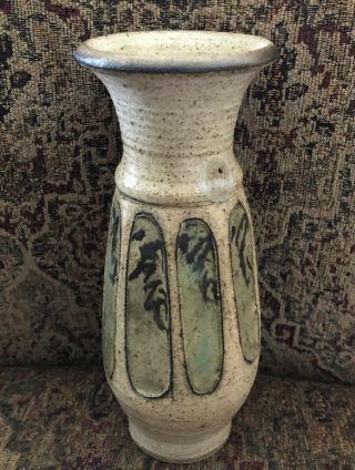 Turner Signed Art Pottery Stoneware Vase.  7 1/2” Tall