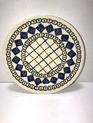 Polish Pottery Ceramika Artystyeza Boleslawiec 8 Inch Plate Unique Pattern