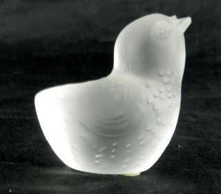 Baccarat France Signed Art Glass Baby Chick Sparrow Bird Paperweight Figurine