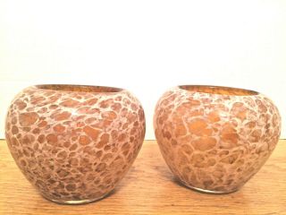 Heavy Fratelli Toso Murano Art Glass Vases