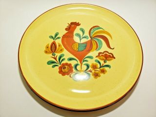 Set Of 2 Taylor Smith & Taylor Reveille Rooster Dinner Plates 10 " Diameter