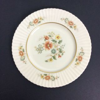 Lenox Temple Blossom Salad Plate Fine China Fluted Floral Gold Discontinued