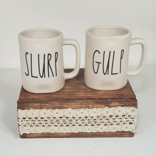 Rae Dunn Espresso Cups Mini Small Mugs Set Of 2 Slurp Gulp