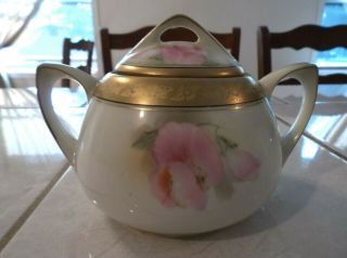 RS Germany Reinhold Schlegelmilch Hand Painted Sugar Bowl 3