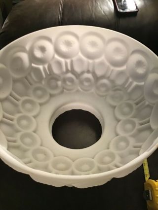 Vintage Milk Glass White Moon and Stars Pattern LG Wright Electric Lamp Shade 3