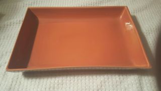Vintage Kay Finch California Pottery Centerpiece Console Bowl Dark Rose & Brown