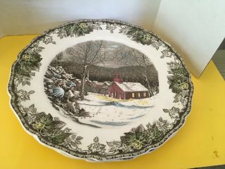 2 Johnson Brothers England Friendly Village The School House 10 " Dinner Plates