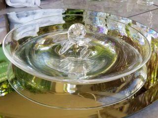 Modernist Art Glass Signed Steuben Crystal 1950 