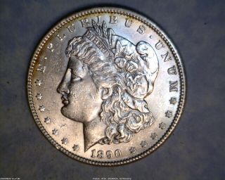 1890 Morgan Silver Dollar In About Uncirculated