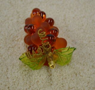 Murano Glass Grape Cluster,  Large,  Amber 3