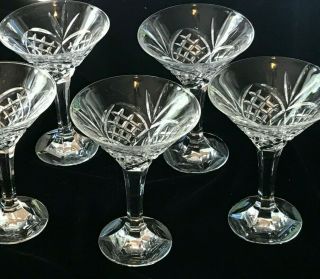 Set Of 4 Godinger Shannon Dublin Cut Crystal Martini Glasses - Impressive