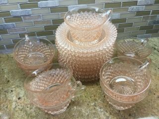 Depression Glass Pink Cup Saucer Miss America Anchor Hocking Set