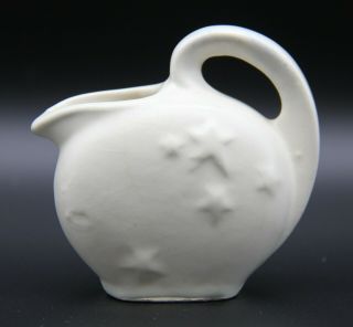 Vintage Shawnee Pottery Miniature Star Pitcher Ivory Mini 2 3/4 Inches Tall