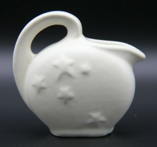 Vintage Shawnee Pottery Miniature Star Pitcher Ivory Mini 2 3/4 inches tall 3