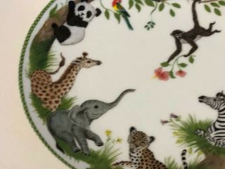 Vintage 1988 Lynn Chase jungle party African baby Animals 8.  5” dinner plate 2
